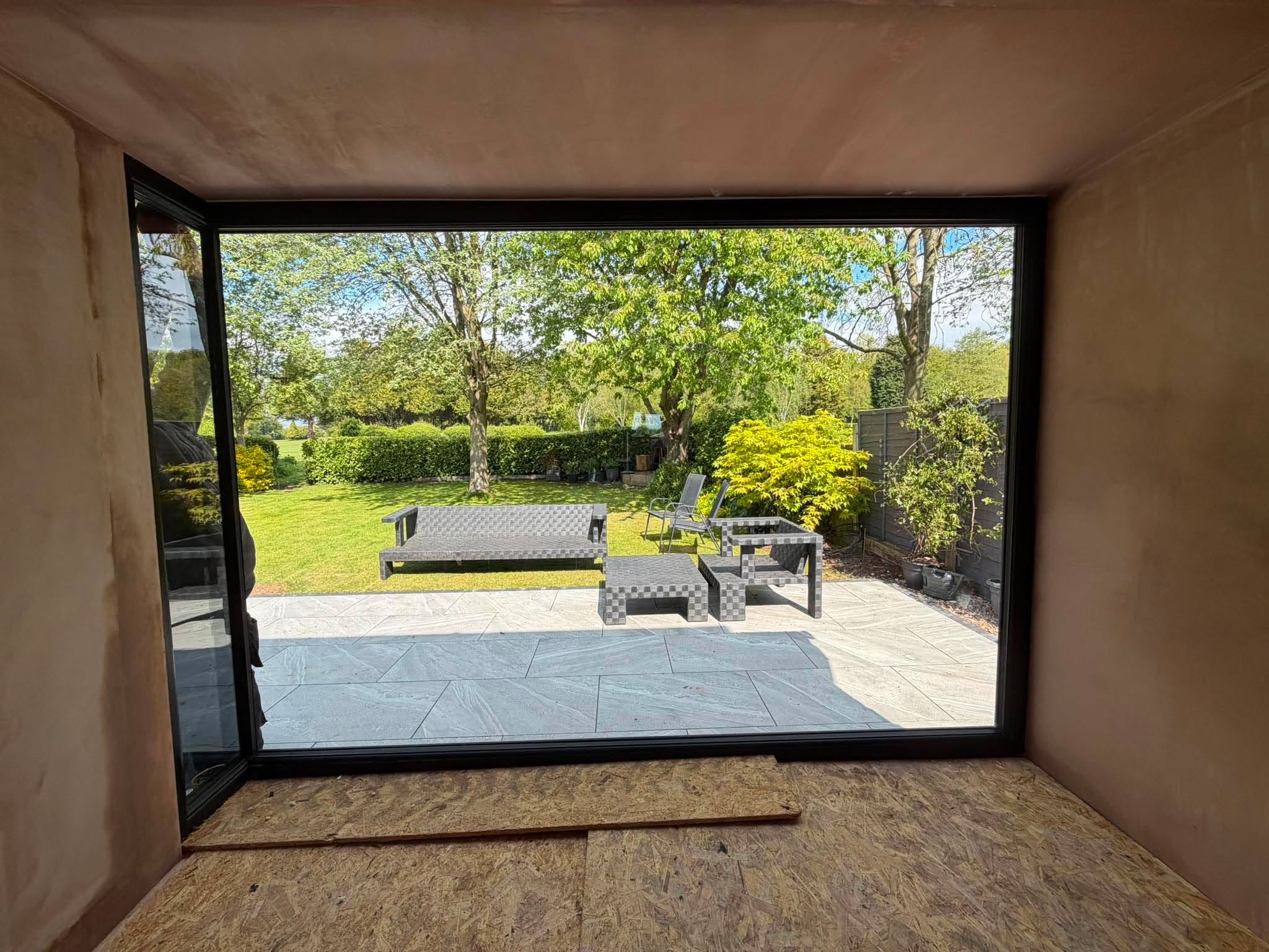 Completed porcelain patio South Cave — T3 Developments Hull